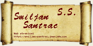 Smiljan Santrač vizit kartica